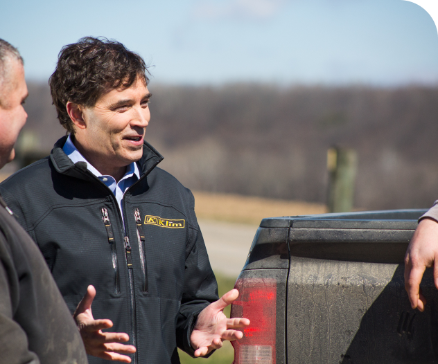 Troy talking with constituents